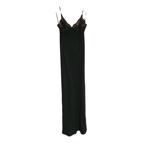 Pre-owned Donna Karan Silk Dress In Black