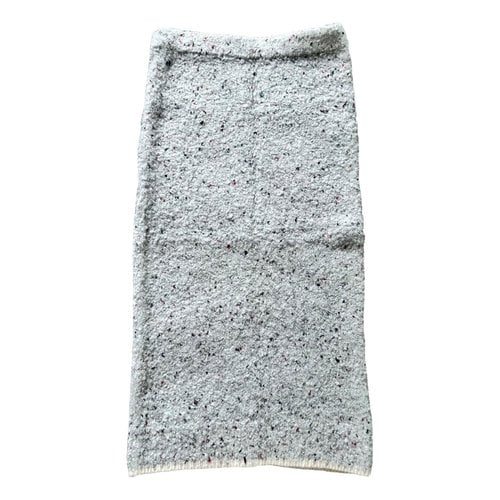 Pre-owned Victoria Beckham Wool Mid-length Skirt In Grey