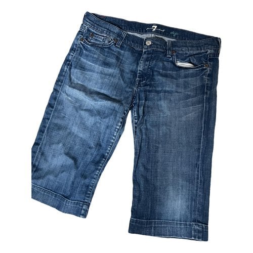 Pre-owned 7 For All Mankind Shorts In Blue