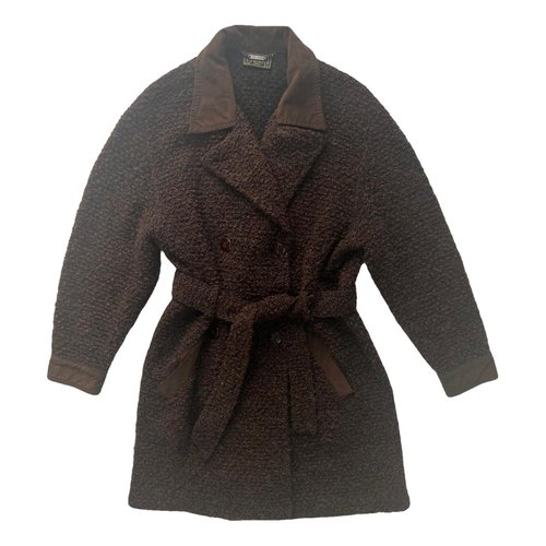 Pre-owned Fendi Wool Coat In Brown