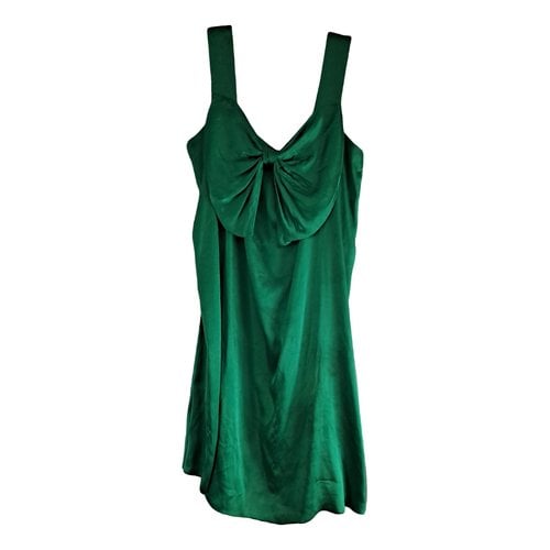 Pre-owned P.a.r.o.s.h Silk Mid-length Dress In Green