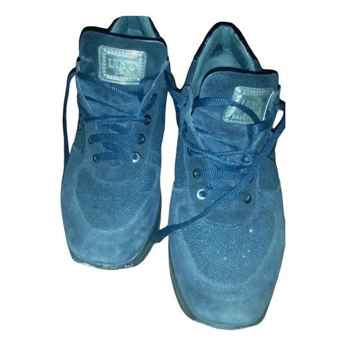 Pre-owned Liujo Leather Trainers In Blue
