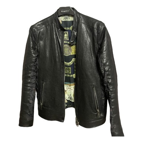 Pre-owned Etro Leather Jacket In Black