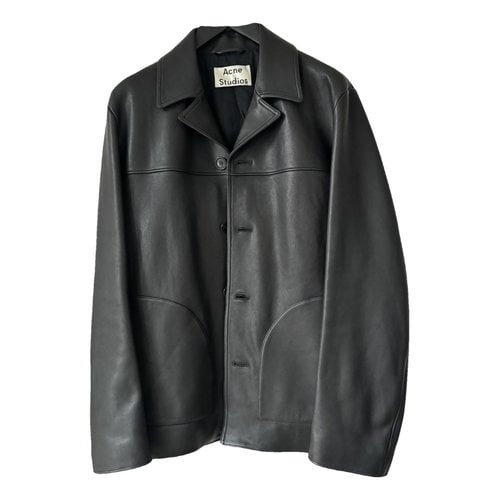 Pre-owned Acne Studios Leather Vest In Black