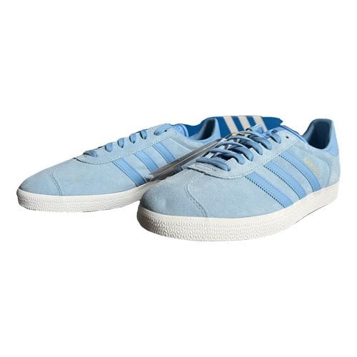 Pre-owned Adidas Originals Gazelle Low Trainers In Blue