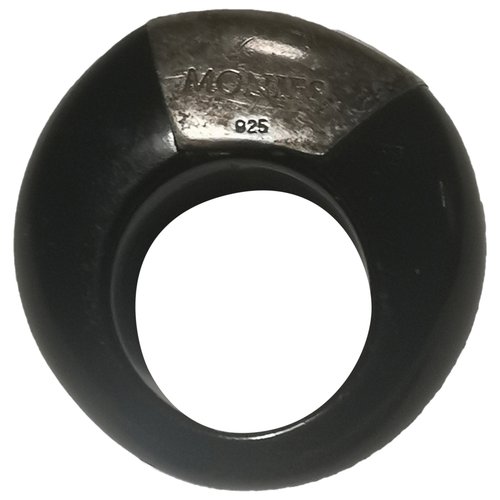 Pre-owned Monies Silver Ring In Black