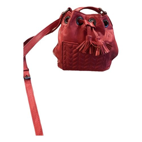 Pre-owned Maje Spring Summer 2020 Leather Handbag In Pink
