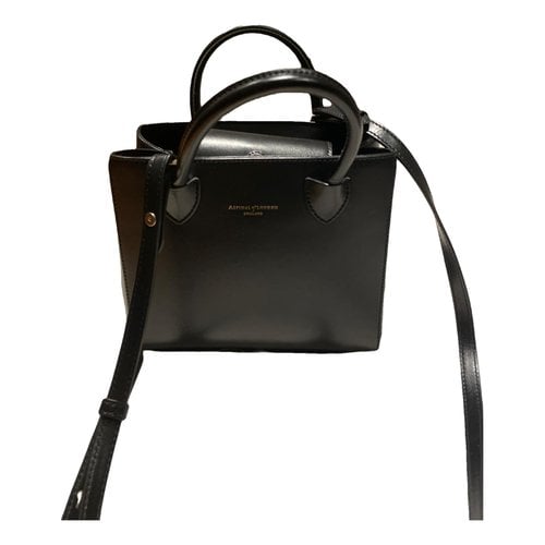 Pre-owned Aspinal Of London Leather Tote In Black