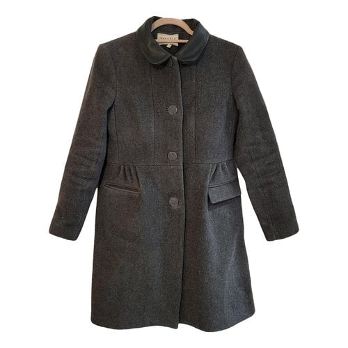 Pre-owned Claudie Pierlot Wool Coat In Grey