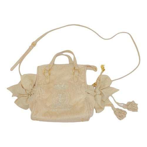 Pre-owned Juicy Couture Velvet Handbag In Beige