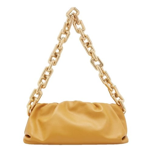 Pre-owned Bottega Veneta Chain Pouch Leather Handbag In Yellow