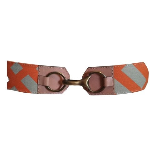 Pre-owned Burberry Leather Belt In Orange