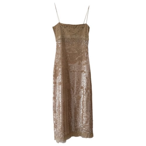 Pre-owned Jonathan Simkhai Silk Mid-length Dress In Metallic