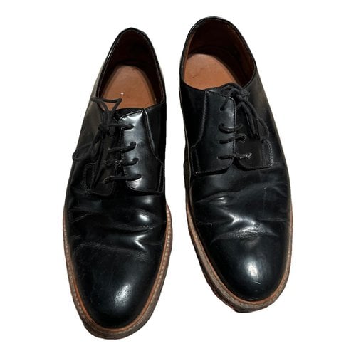 Pre-owned Common Projects Leather Flats In Black