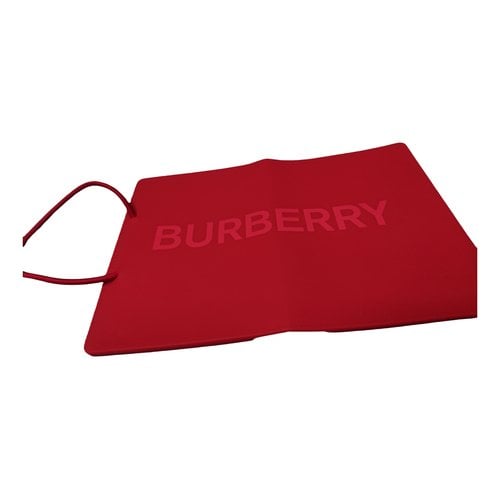 Pre-owned Burberry Card Wallet In Red
