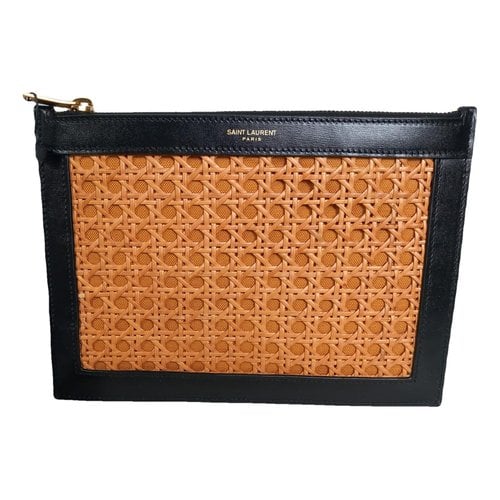 Pre-owned Saint Laurent Leather Clutch In Multicolour