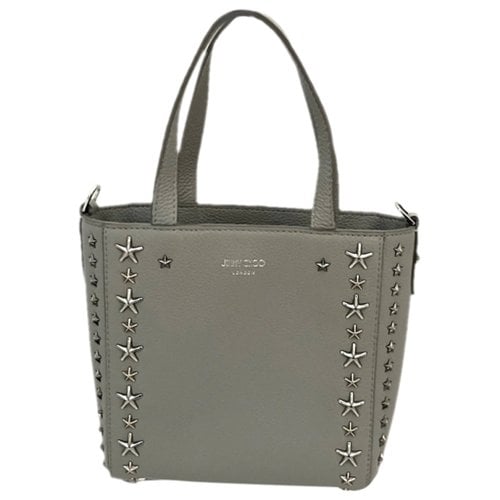 Pre-owned Jimmy Choo Leather Tote In Grey