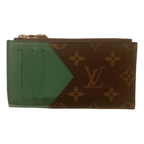 Pre-owned Louis Vuitton Coin Card Holder Vegan Leather Small Bag In Multicolour