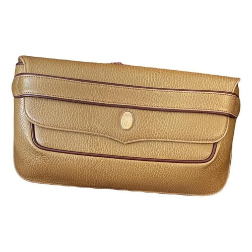 Pre-owned Cartier Leather Clutch Bag In Yellow