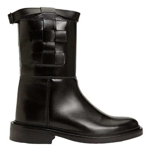 Pre-owned Hereu Leather Boots In Black