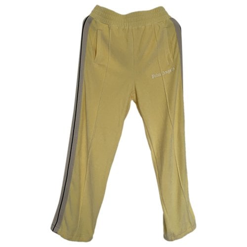 Pre-owned Palm Angels Trousers In Yellow