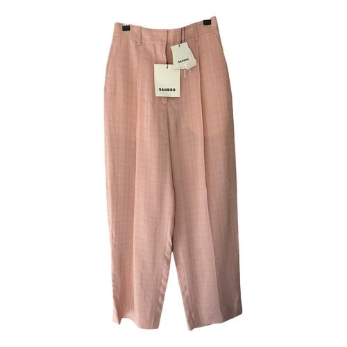 Pre-owned Sandro Large Pants In Pink