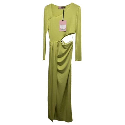 Pre-owned Gina Maxi Dress In Yellow