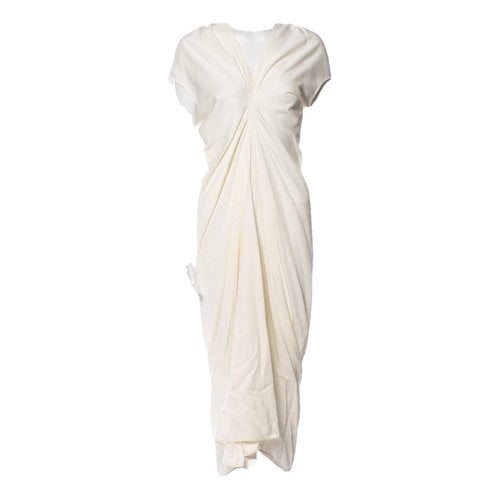 Pre-owned Rick Owens Mid-length Dress In White