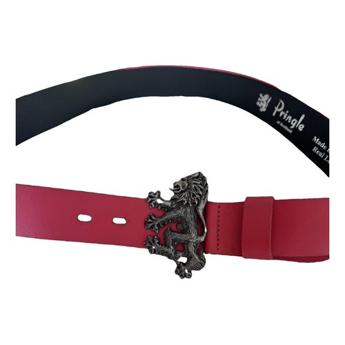 Pre-owned Pringle Of Scotland Leather Belt In Red