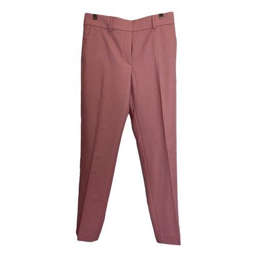 Pre-owned Burberry Wool Chino Pants In Pink