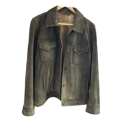 Pre-owned Chevignon Leather Jacket In Camel