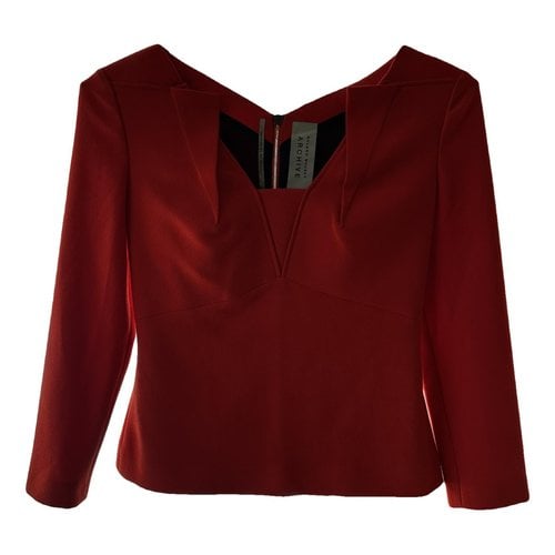 Pre-owned Roland Mouret Top In Red