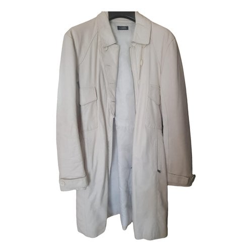 Pre-owned Oneone Leather Coat In Beige