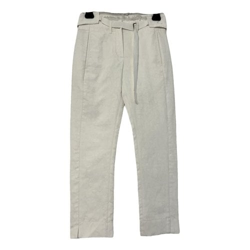 Pre-owned Ann Demeulemeester Trousers In White