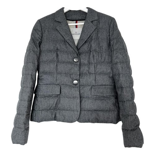 Pre-owned Moncler Classic Wool Puffer In Grey