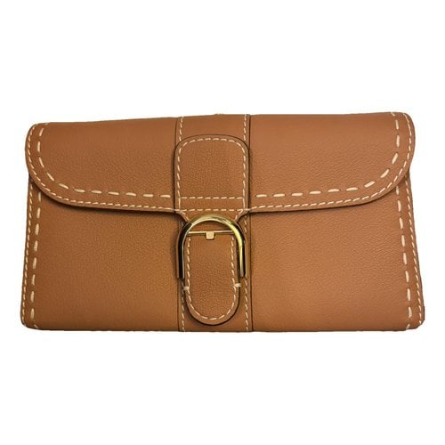 Pre-owned Delvaux Leather Wallet In Gold