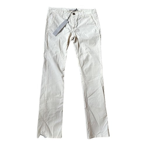 Pre-owned Victoria Beckham Straight Jeans In Ecru