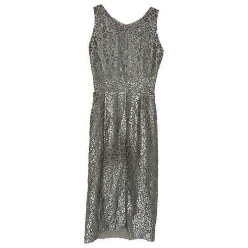 Pre-owned Rochas Silk Mid-length Dress In Silver