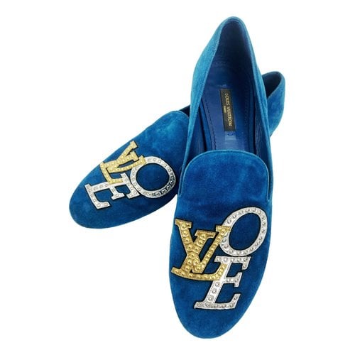 Pre-owned Louis Vuitton Upper Case Flats In Blue