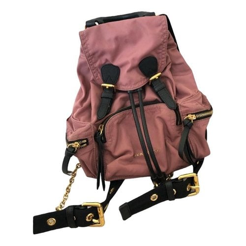 Pre-owned Burberry The Rucksack Backpack In Pink