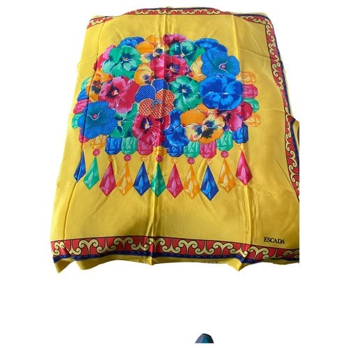 Pre-owned Escada Silk Handkerchief In Multicolour