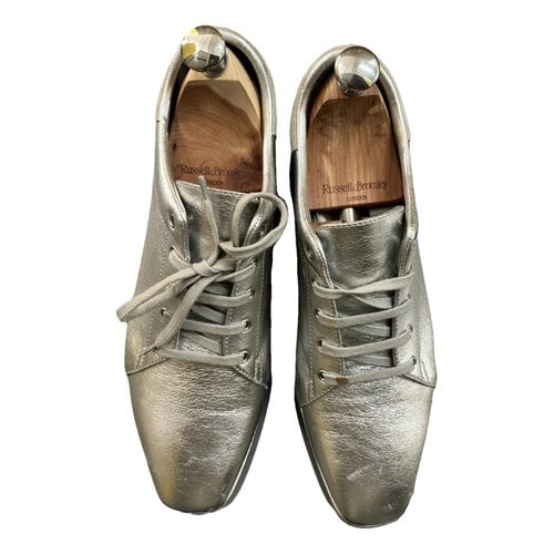 Pre-owned Stella Mccartney Leather Flats In Silver