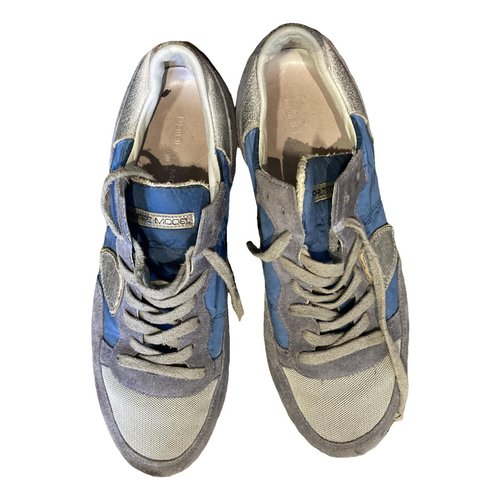 Pre-owned Philippe Model Cloth Low Trainers In Grey