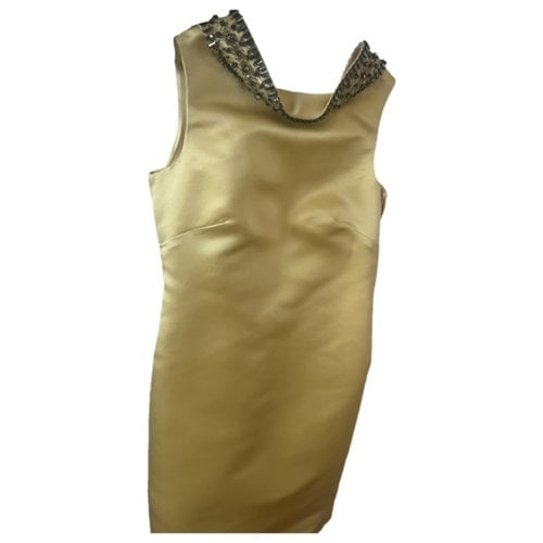 Pre-owned Valentino Silk Mid-length Dress In Yellow