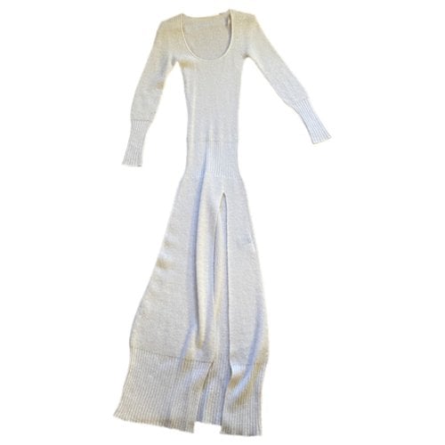 Pre-owned Jacquemus Wool Maxi Dress In Ecru