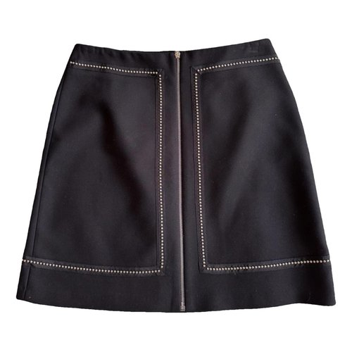 Pre-owned Maje Mini Skirt In Black