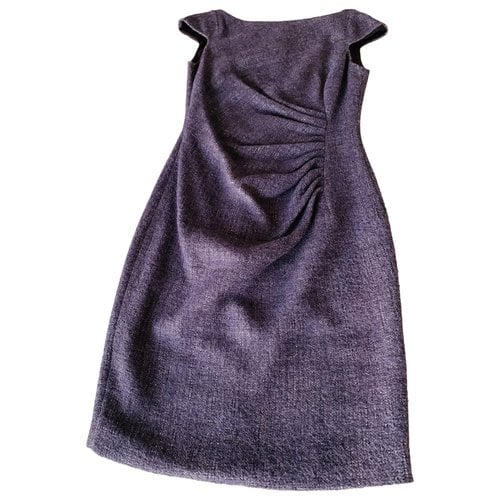 Pre-owned Carolina Herrera Wool Mid-length Dress In Purple