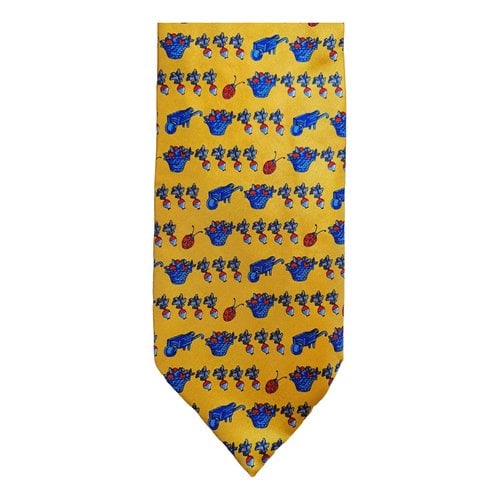 Pre-owned Laura Biagiotti Silk Tie In Yellow