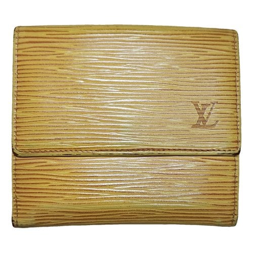 Pre-owned Louis Vuitton Leather Wallet In Yellow