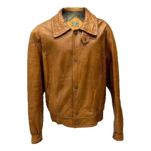 Pre-owned Paco Rabanne Leather Jacket In Brown